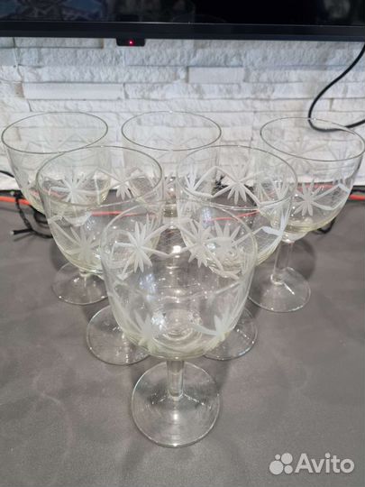 Бокалы фужеры рюмки хрусталь, стекло СССР