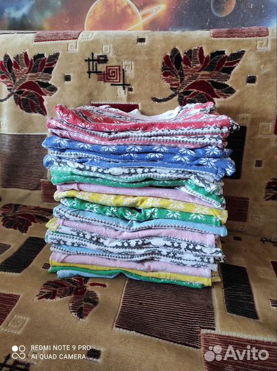 Теплые вещи на флисе для девочки 68-74 см