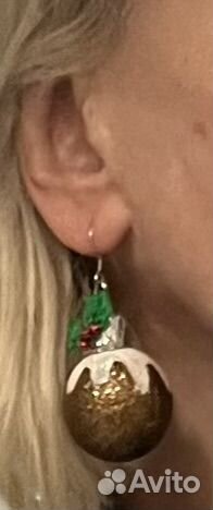 Серьги новогодние