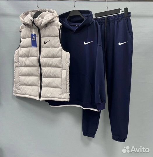 Комплект мужской nike летний костюм + жилетка