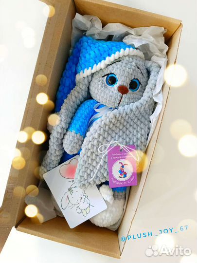 Зайка заяц кролик плюшевые игрушки метрика