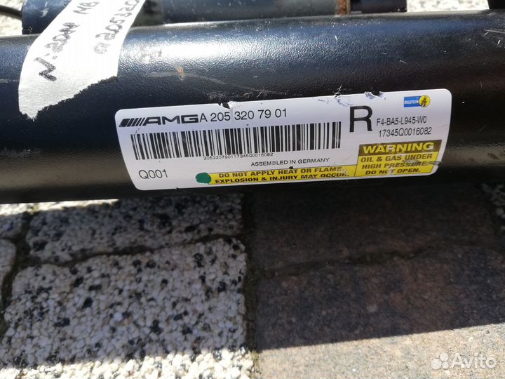 Амортизатор передний Мерседес C-Class W205 C63 AMG