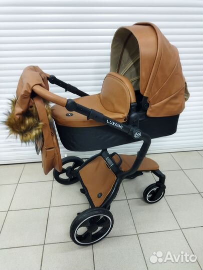 Новая коляска 2в1 Luxmom A68 эко-кожа
