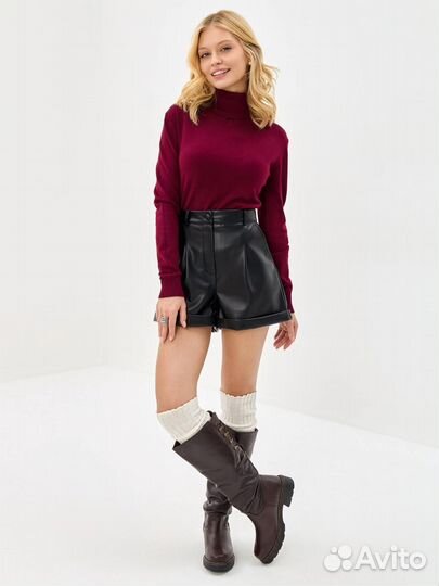 Стильные сапоги с легким мехом для хмурого дня