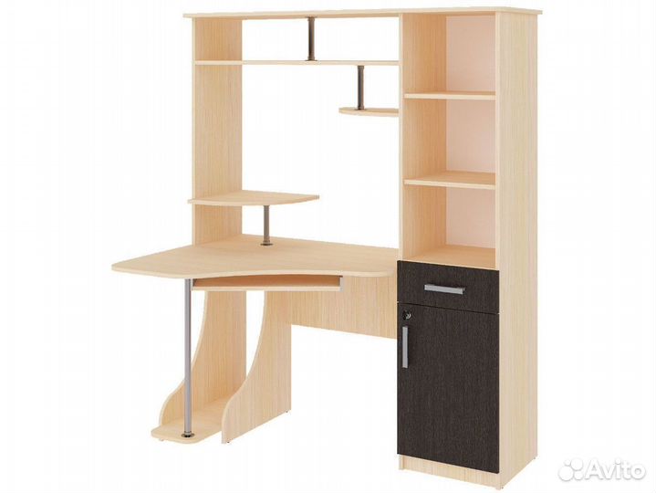 Большой стол угловой с пеналом и замком ск-31