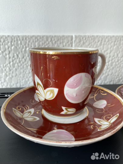 Чайная пара. Бокал. Вербилки розовая слива