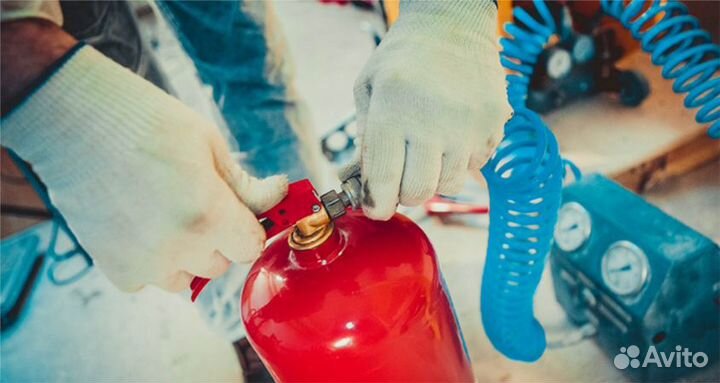 Перезарядка,техническое обслуживание огнетушителей