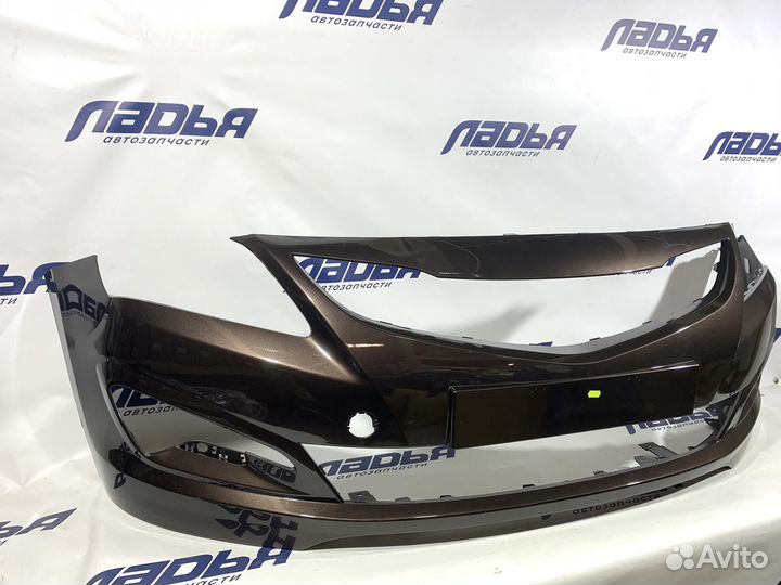 Бампер Hyundai Solaris(14) передний Коричневый (VC