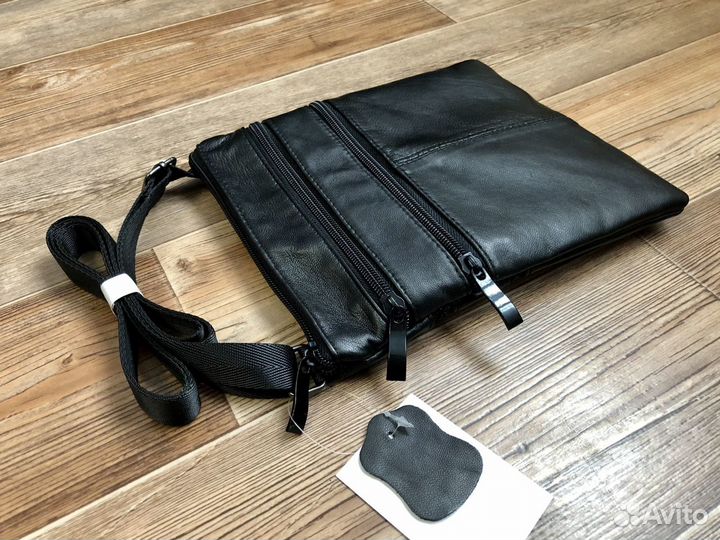 Сумка на длинном ремне (Арт 1264) кожа