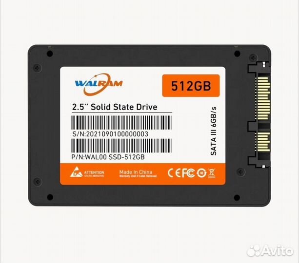 SSD Walram 512gb новые