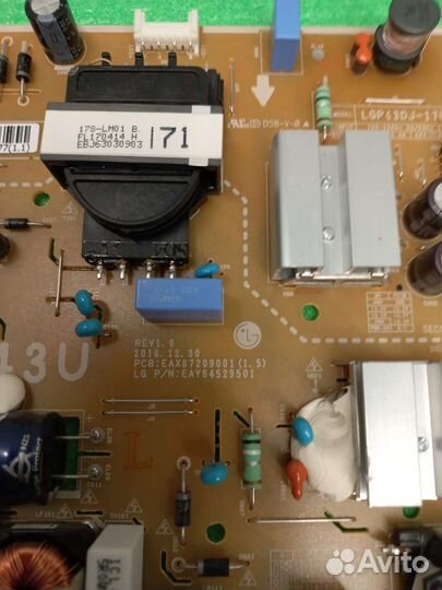 Блок питания EAX67209001 от LG 43UJ630v