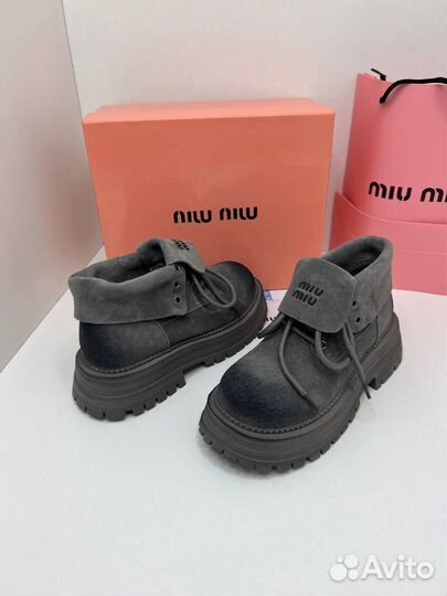 Ботинки женские осень MIU MIU