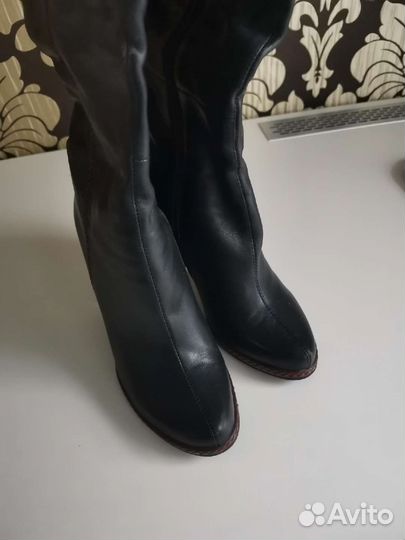Сапоги кожаные