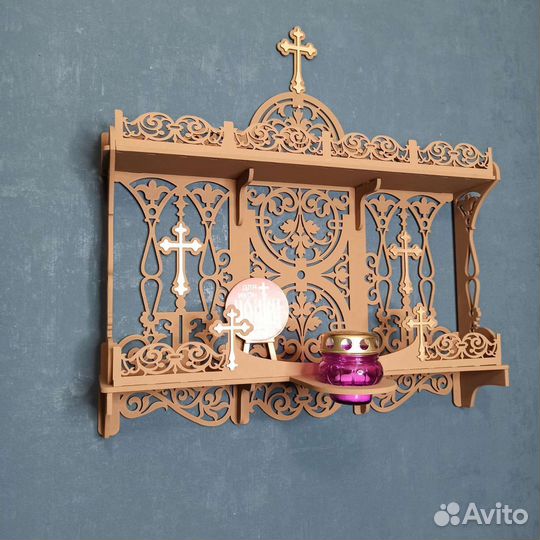 Иконостас полка для икон божница красный угол (23)