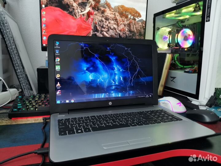 Хороший 4 ядерный ноутбук HP озу 4гб