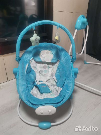 Детские электронные качели шезлонг