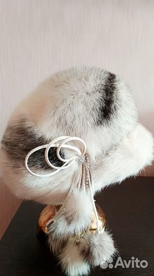 Шапка из меха норки-крестовки