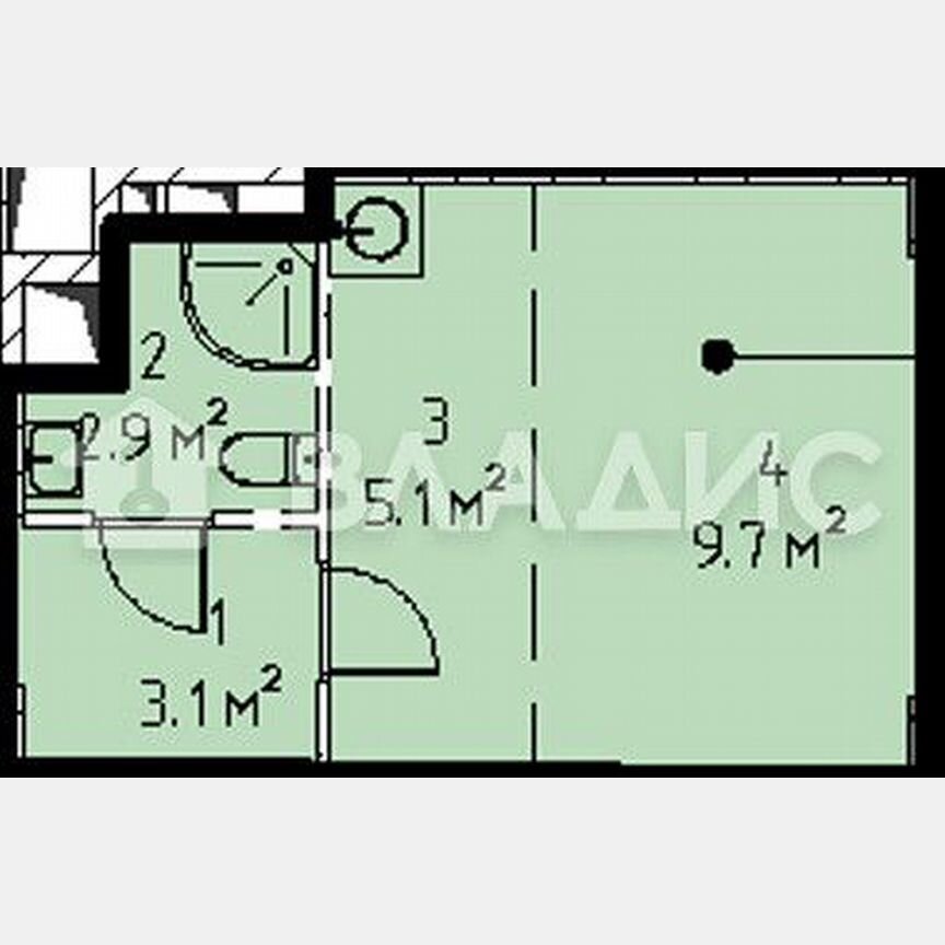 Квартира-студия, 20,8 м², 16/54 эт.
