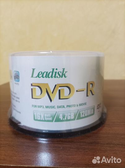 CD-R диски 700MB/80min. DVD-R 4,7GB/120min