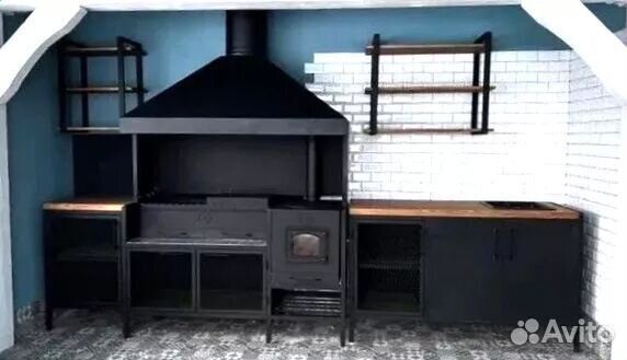 Мангал С печкой под казан