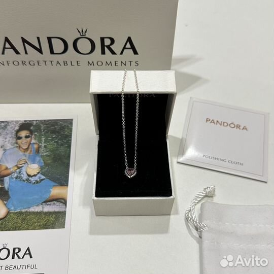 Подвеска Pandora Розовое Возвышенное Сердце