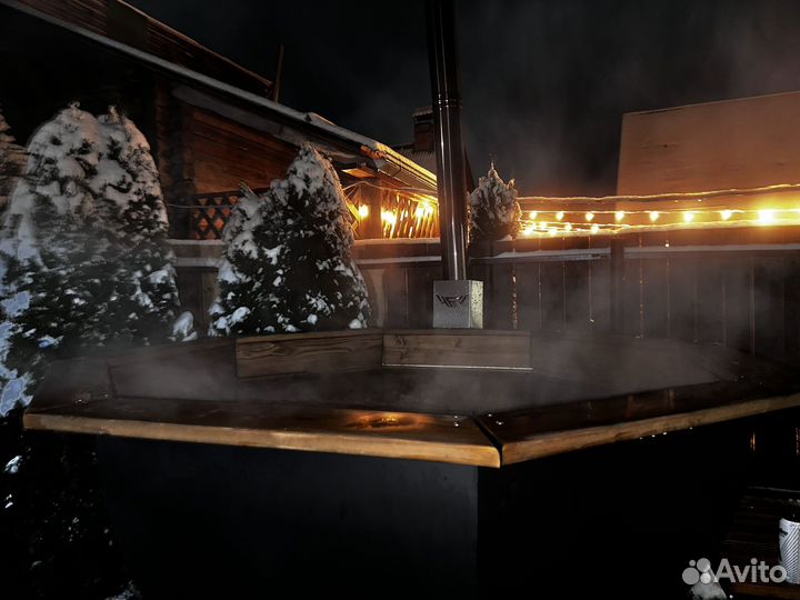 Баня на дровах с чаном