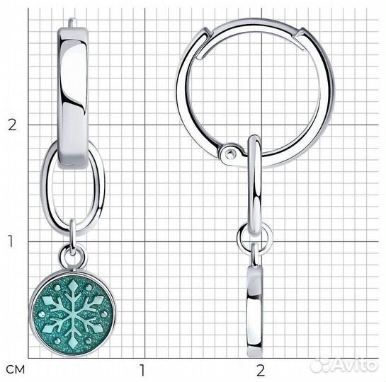 Серьги трансформеры Sokolov серебро, новые