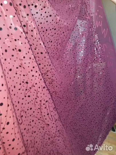 Ткань креп-шифон с пайетками Италия