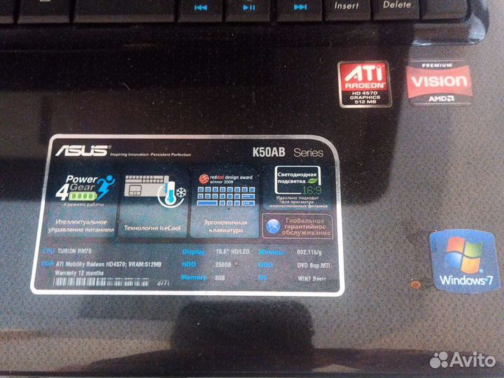 Корпус ноутбука Asus k50ab