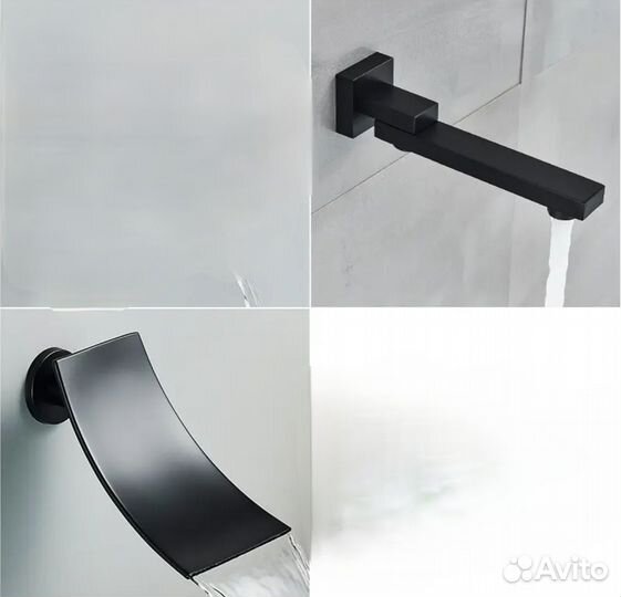 Душевая система чёрная скрытый монтаж дисплей