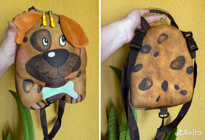 Рюкзак детский 3D Собачка + игрушка Обезьянка