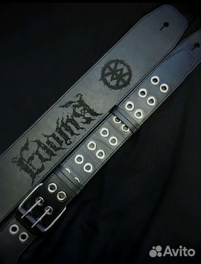 Кожаный гитарный ремень