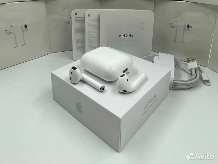 Наушники airpods 2 lux