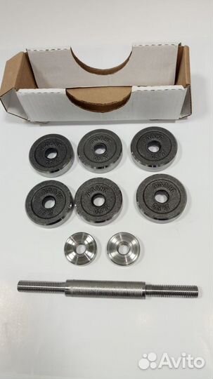 Гантель разборная с галтованными дисками 4кг (мет