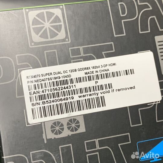 Palit rtx 4070 super dual OC 12gb