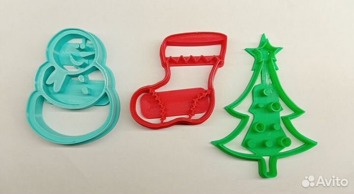 Формы-вырубки для печенья (набор из 3 штук)