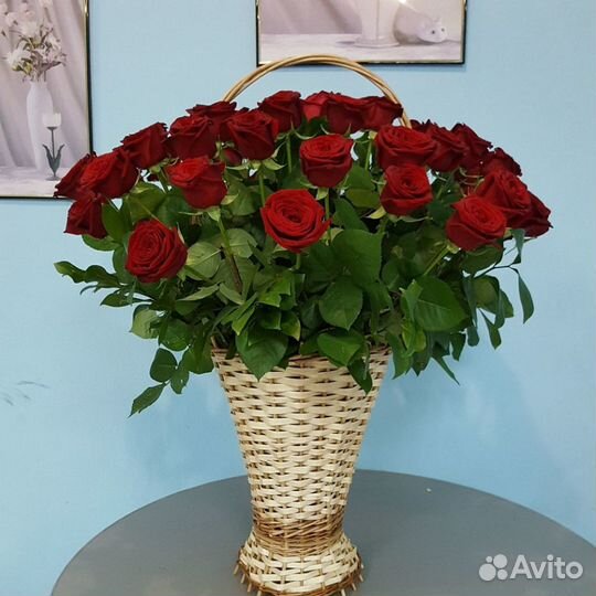 Плетенные корзины для букетов, 2 шт разные