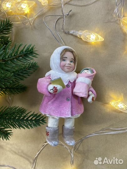 Ватные елочные игрушки