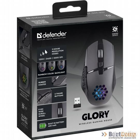 Беспроводная мышь Defender WRL glory GM-514 черный