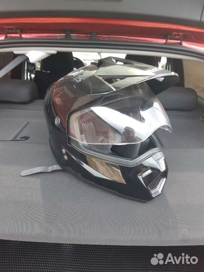 Мотошлем модуляр атаки