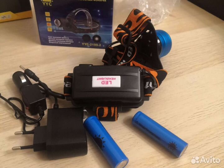 Фонарь налобный два диода двухцветный