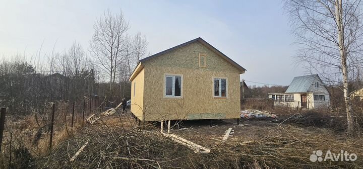 Каркасный дом 6х8 утеплённый 150мм