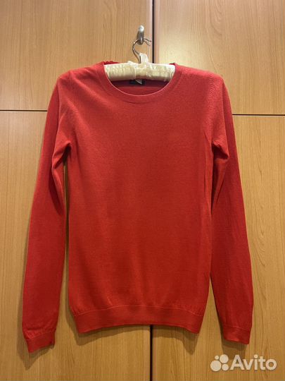 Джемпер кашемировый красный Massimo dutti