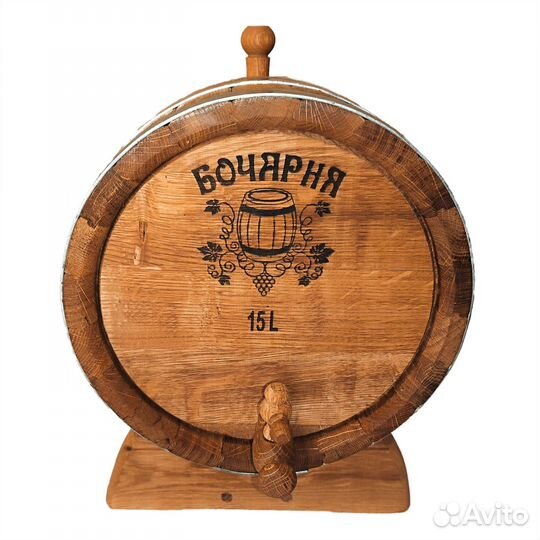 Бочка дубовая 15 литров с краном