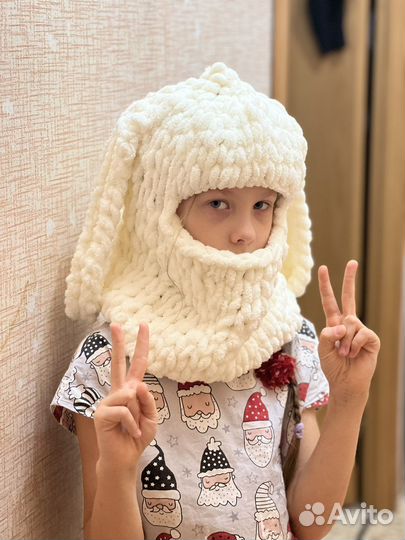 Балаклава с заячьими ушками