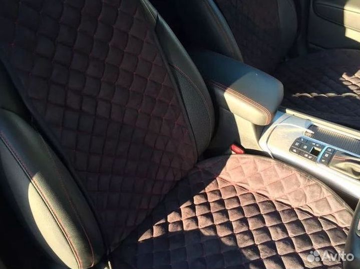 Чехлы на авто накидки на сиденья из Алькантары