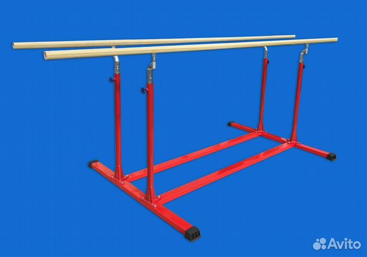 Брусья гимнастические Люкс с деревянными жердями Pioner A13045