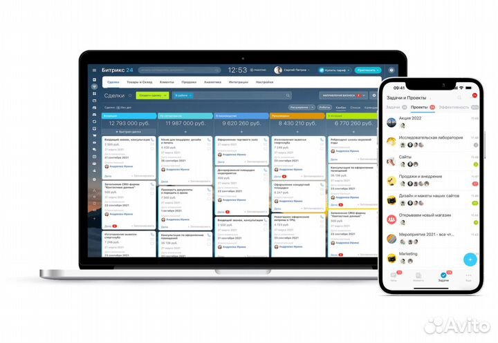 CRM Битрикс24/amoCRM Внедрение и Обучение