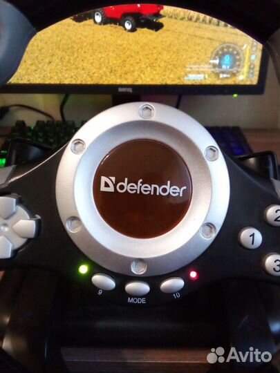 Игровой руль с педалями для пк