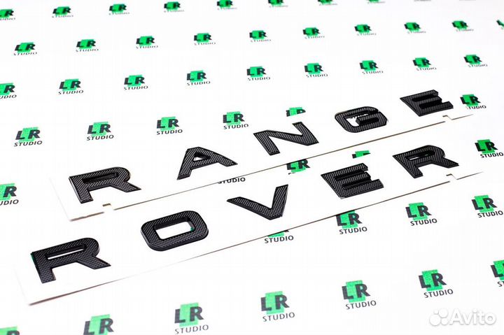 Буквы Range Rover SVA полностью черные глянцевые